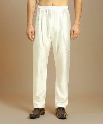 Purple embroidered tie-dye kurta with white silk pant 5