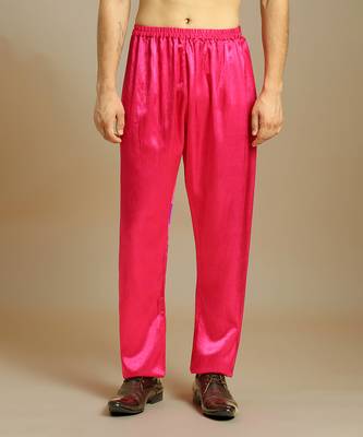 Hot pink embroiderd kurta with pant 5