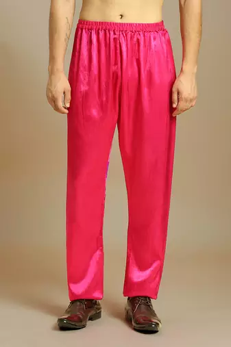Hot pink embroiderd kurta with pant