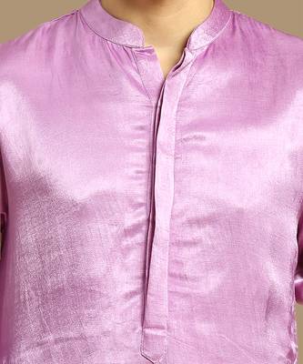 Purple kurta with pant with ombre dupatta 4