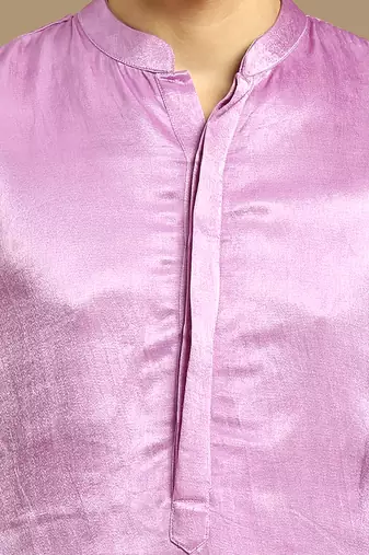 Purple kurta with pant with ombre dupatta
