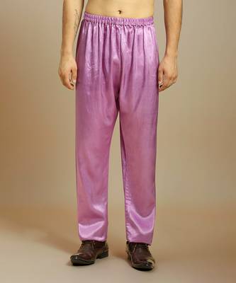 Purple kurta with pant with ombre dupatta 5