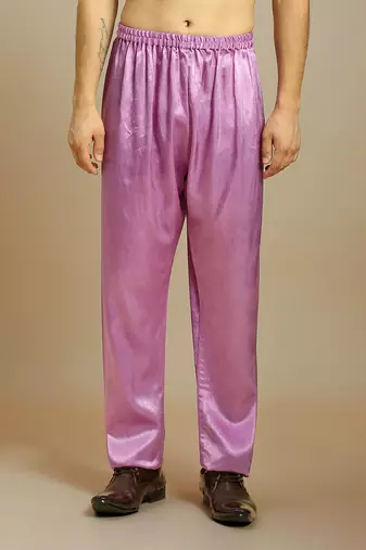 Purple kurta with pant with ombre dupatta