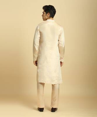 Peach tissue kurta with pant with ombrey dupatta 3