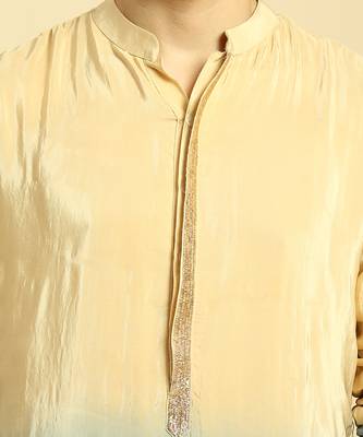Beige/blue ombre kurta with beige pant 4