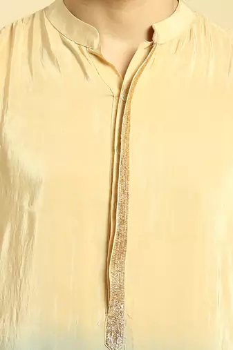 Beige/blue ombre kurta with beige pant