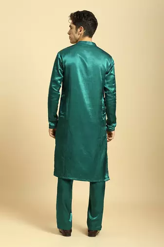 Teal green kurta with pant