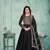 Black embroidered art silk anarkali suit