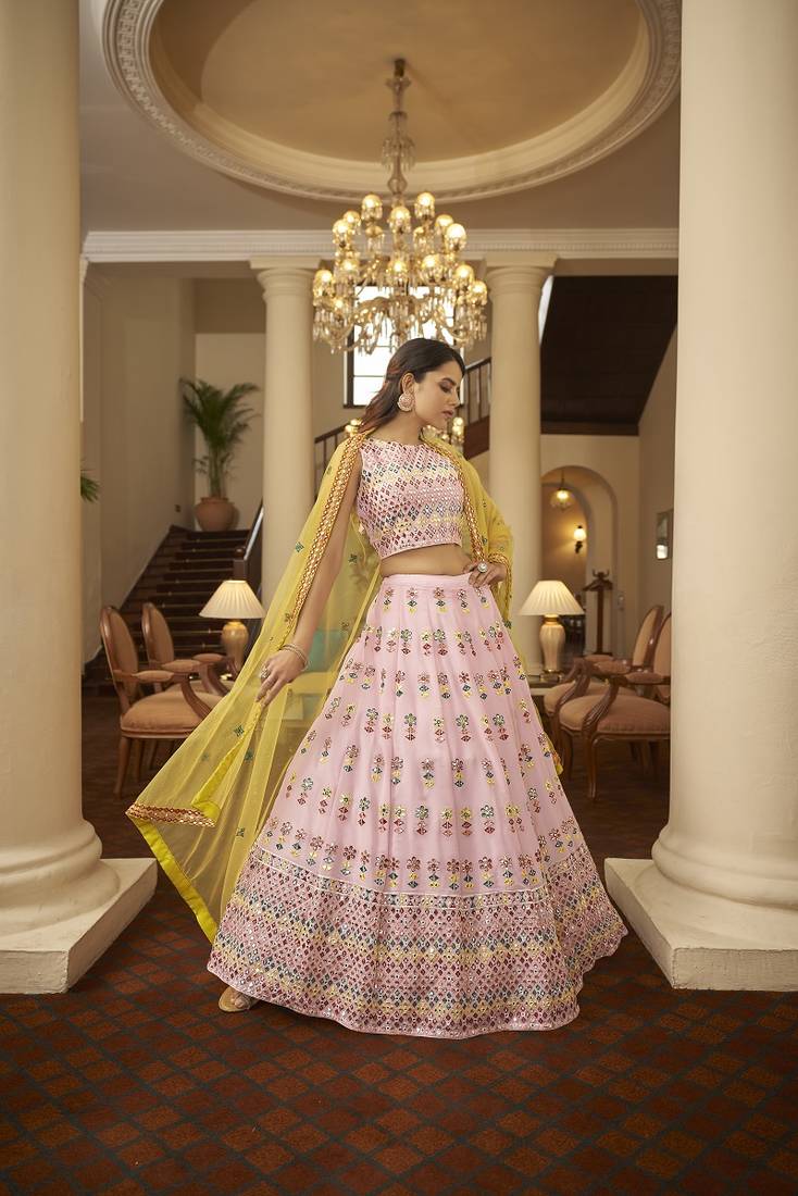 Beautiful Georgette Lehenga Choli Set With Dupatta
