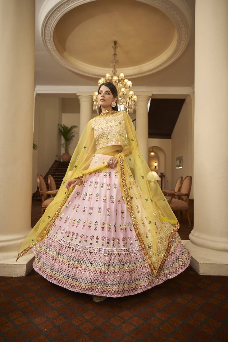 Beautiful Georgette Lehenga Choli Set With Dupatta