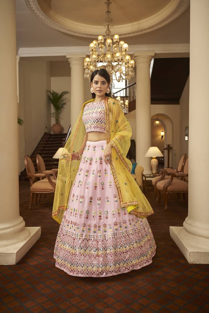 Beautiful Georgette Lehenga Choli Set With Dupatta