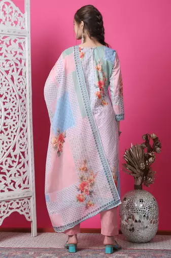 multiColorcotton digital printed dress material