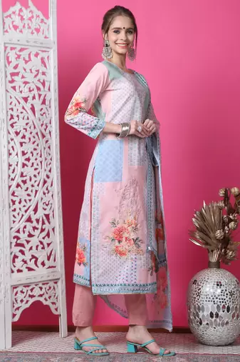 multiColorcotton digital printed dress material