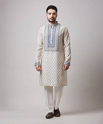 Fawn all over triangle print kurta set 1
