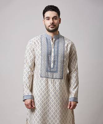 Fawn all over triangle print kurta set 3