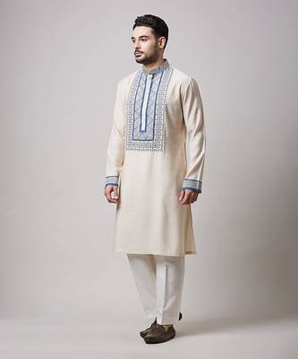 Fawn yoke print kurta set 1