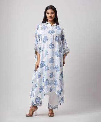Modal mughal motif kaftan set 1
