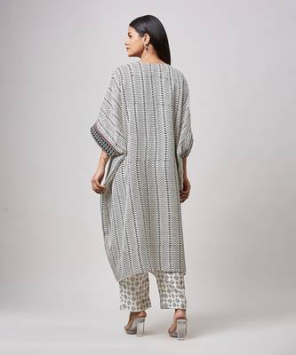 Metro block print kaftan set 4