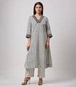 Metro block print v neck co-ord-set