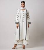 Ivory badam skd kurta set