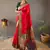 Red Color Paithani silk blend Saree With Rich Contrast Weaving Pallu , Border And Beautiful Buttis