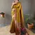 Yellow Color Paithani silk blend Saree With Rich Contrast Weaving Pallu , Border And Beautiful Buttis