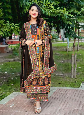 Multi color elementary function wear readymade palazzo salwar suit collection 1