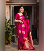 Rani Designer Weaving Jacquard Faux Banarasi Soft Silk Traditional Saree