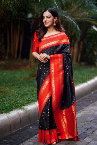Rama Designer Weaving Jacquard Faux Banarasi Soft Silk Traditional Saree