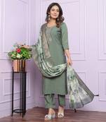 Green rusian silk designer premium ready to wear kurta set