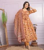 Cream cambric cotton designer premium ready to wear kurta set