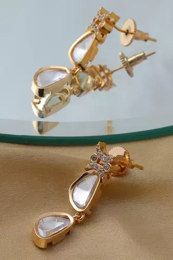 white diamond earrings