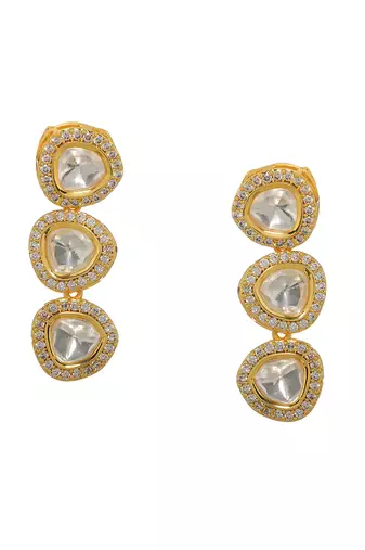 white diamond earrings