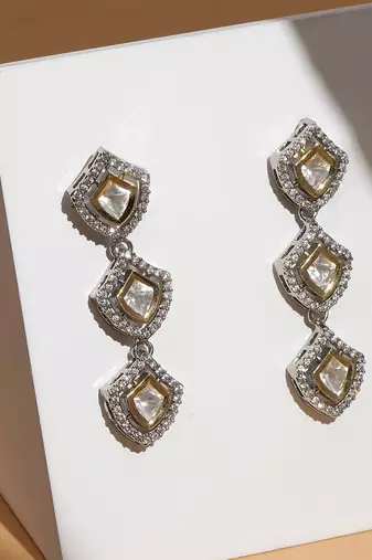 white diamond earrings