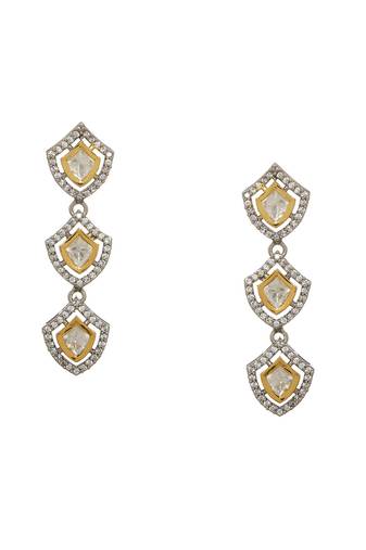 white diamond earrings