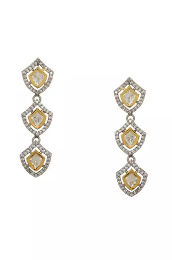 white diamond earrings