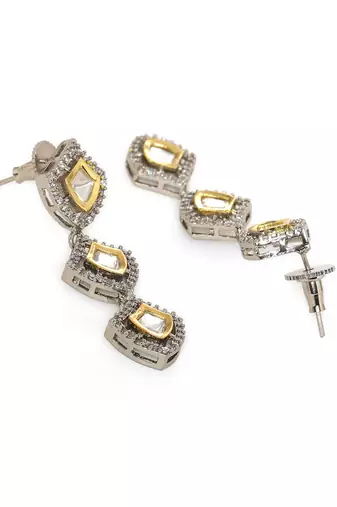 white diamond earrings
