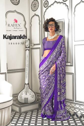 Women Purple Banarasi Silk Saree  And Silk Rich Pallu Saree With Blouse For Women