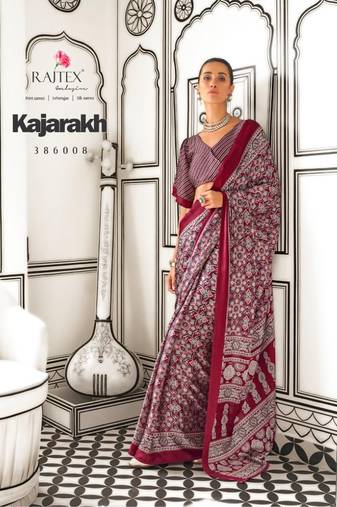 Women Marron Banarasi Silk Saree  And Silk Rich Pallu Saree With Blouse For Women