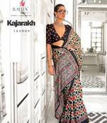 Women Black Banarasi Silk Saree  And Silk Rich Pallu Saree With Blouse For Women