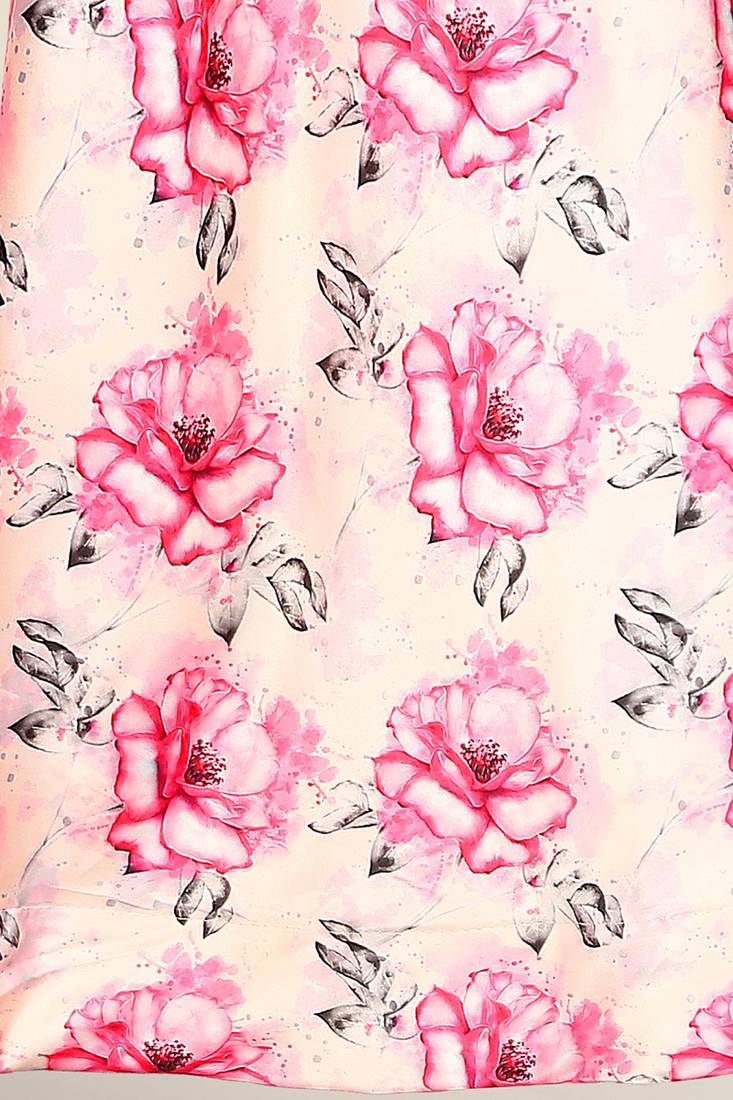 Pink Satin Silk Semi-Stitcehd Lehenga Choli Set With Dupatta