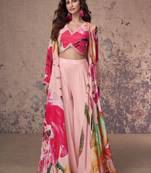 Multicolor Casual Palazzo Suit for Women (Size Up to 42")