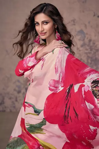 Multicolor Casual Palazzo Suit for Women (Size Up to 42")