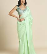Pista Fabulous Burfi Silk Silk Blend Saree With Lycra Sequins Unstitch Blouse