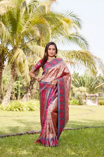 Boutique collection kanjivaram soft silk saree with blouse fabric