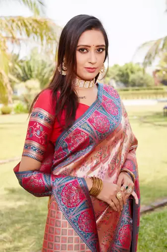 Boutique collection kanjivaram soft silk saree with blouse fabric