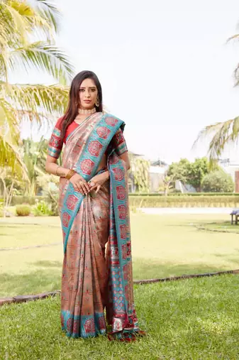 Boutique collection kanjivaram soft silk saree with blouse fabric