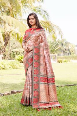 Boutique collection kanjivaram soft silk saree with blouse fabric 1