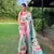 Pastel Blue Banarasi silk blend Zari Woven Paithani Saree