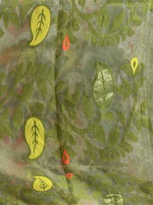 White Woven Cotton Floral Handloom Jamdani Sarees Without Blouse Piece 4